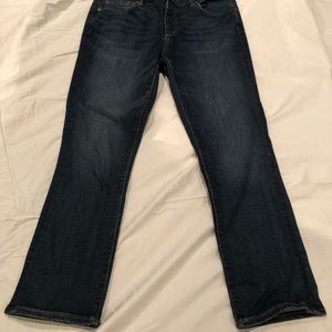 Loft cropped kick flare jeans.